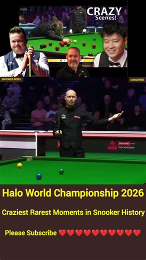 Halo World Championship Craziest Rarest Moments Scenes in Snooker History World Championship 2026