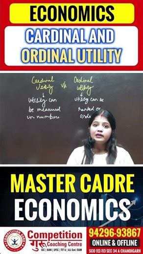Cardinal & Ordinal Utility Made Easy | Master Cadre Economics Preparation | Master Cadre Economics