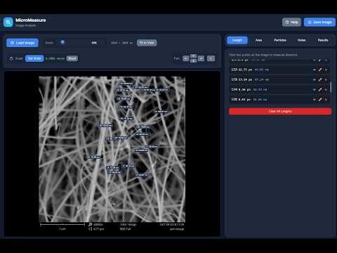 MicroMeasure Image Analysis | Free Browser Tool for SEM & Scientific Image Measurements