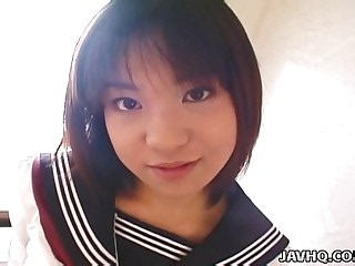 Pretty Japanese schoolgirl cumfaced uncensored