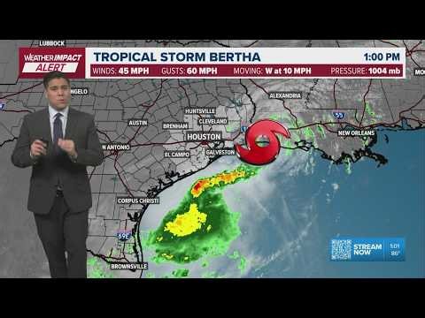 Tracking Tropical Storm Bertha | Strong winds headed to the Texas coast