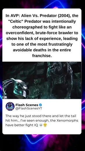 In AVP: Alien Vs. Predator (2004), The Predator Fought Like A Reckless Brawler!💀