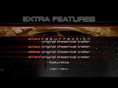 Alien Resurrection (1997) Original 1999 DVD Extra Features Menu