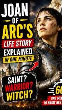 The Incredible True Story of Joan of Arc in One Minute #history #facts #historyshorts