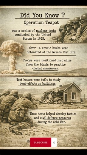 Operation Teapot 1955: Shocking Nuclear Test Where Soldiers Stood Near Atomic Blasts