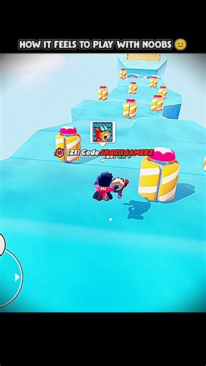 How It Feels To Play With Noobs In Icy Heights 🥀😭 #stumbleguys #shortsfeed #help #noob #fyp #shorts