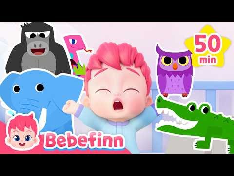 ABC Animals & Baby Shark! 🦁🦈 Learn Animal Names & Sounds | Bebefinn Nursery Rhymes