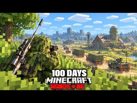 I Survived 100 Days as a GHILLIE Sniper in a Zombie Apocalypse in Hardcore Minecraft