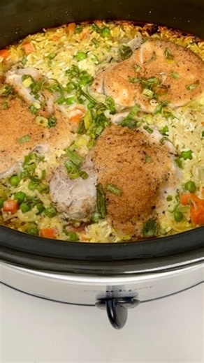 Comfort chicken and rice in a crockpot