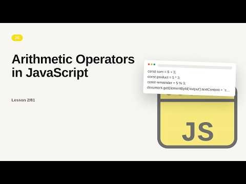JavaScript - Web development basic Series: Arithmetic Operators in JavaScript