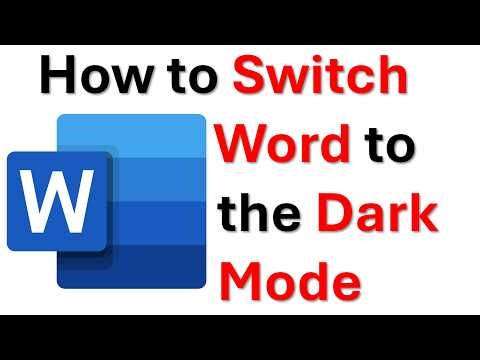 How to switch Word to Dark Mode