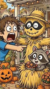 Dan Built a Scarecrow to Guard the Candy — Kevin Became the Scarecrow! 🎃 #Shorts