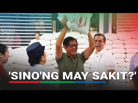 Rice shoulder press? Marcos nagbuhat ng sako ng bigas bago ipamahagi | ABS-CBN News