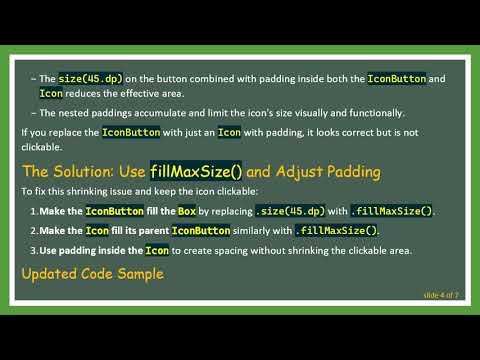 Fixing IconButton Shrinking When Inside a Box in Jetpack Compose