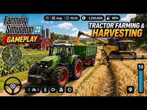 Farming Simulator 23 Gameplay | FS23 Tractor Farming on Mobile
