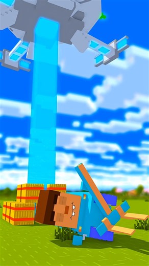 Steve Farmer-Forklift vs Cow-Aliens - Minecraft Animation #minecraft #shorts