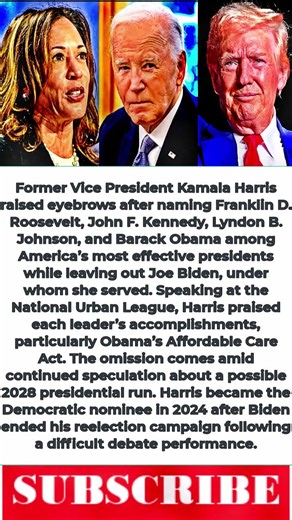 Kamala Harris Leaves Biden Off Her Greatest Presidents List