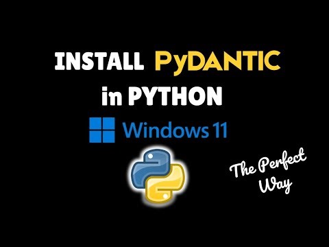 How to install Pydantic in Python 3.14 on Windows 11 in 2026 #fastapi