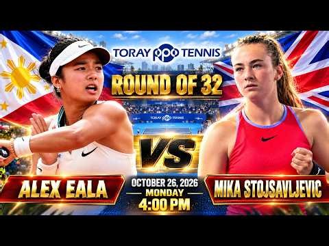 🔴LIVE TENNIS! ALEX EALA vs MIKA STOJSAVLJEVIC •󠁏 ROUND OF 32 - TORAY PAN PACIFIC OPEN •󠁏 WATCHALONG