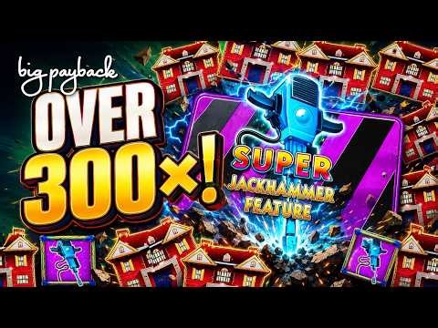 OVER 300X SUPER JACKHAMMER!!! Huff N' Puff Link Slots!