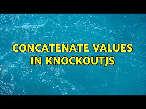 Concatenate values in KnockoutJS