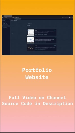 VS Code Inspired Developer Portfolio Website (Next.js + Tailwind) #portfolio #website #coding