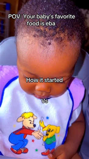 Imagine this boy refuse to take any baby food. But when it comes Adult food, he prefers to eat himself than you feeding him especially eba #glvmt #babiesfood #milestone #babiestiktok #blowitup