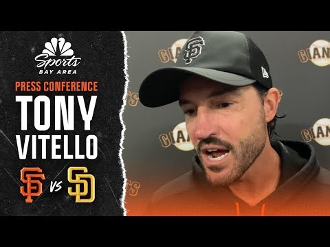 Tony Vitello describes Giants' locker-room celebration for his first MLB win | NBC Sports Bay Area