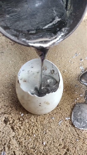 DIY Aluminum Egg Project Home Foundry #shorts #metalworking #viralvideo