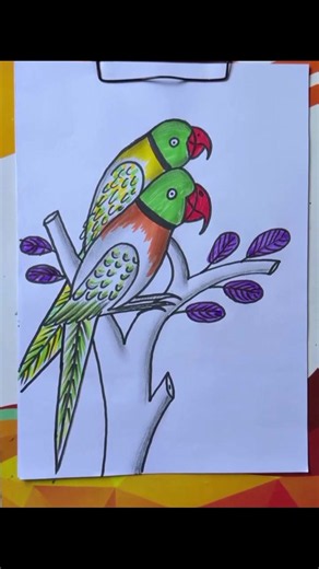 How to Draw Parrots: Easy Parrot Drawing Tutorial