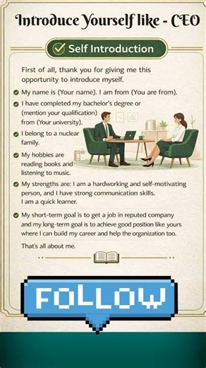 How to Introduce Yourself in Interview | Professional Answer Format
