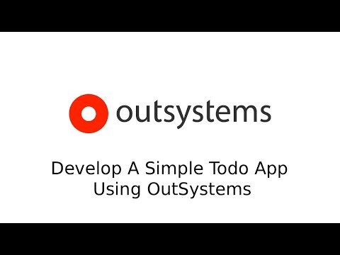 Develop a Simple To do app using OutSystems