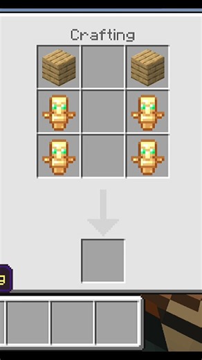 Minecraft me Craft a totem shield #minecraft#mcpe#shorts