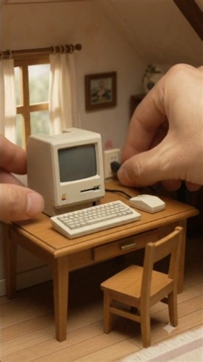 World’s Smallest 1984 Apple Macintosh Unboxing! 🖥️✨ #ASMR#shorts #asmr #apple #macintosh #miniature