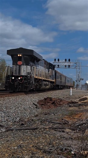 CSX Track Geometry train W001 departs Raleigh NC at Powell Drive 3/30/2026