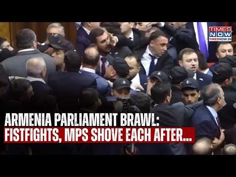 Armenia Parliament Brawl On Cam: Fistfights As MPs Shove Each Other Over 'Stealing Funds' Charge