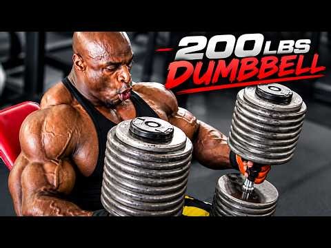 Ronnie Coleman's INSANE 200lb Dumbbell Press Routine