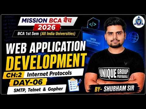 BCA Web Application Development | Internet Protocols | SMTP, Telnet and Gopher | Chapter 2 | Day 06