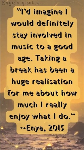 Enya quotes 🗣️💛 #enya #worldmentalhealthday #healing