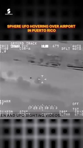 Spherical UFO hovering over airport in Puerto Rico! #shorts #space #alien #trending