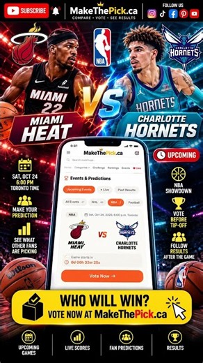 Miami Heat vs Charlotte Hornets 🏀🔥 Who Wins Tonight? #Shorts
