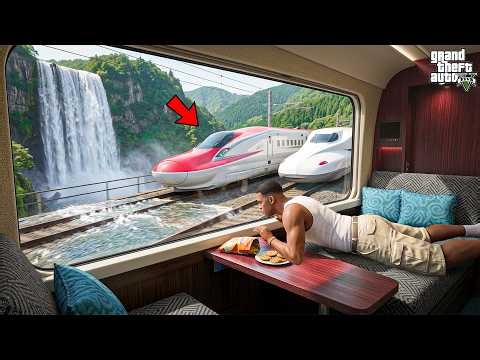 Franklin New Train Journey To A Drift City in GTA 5 ! (GTA 5 mods)