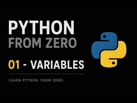 Python From Zero 01 — Variables