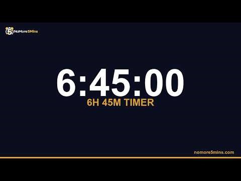 6 Hours 45 Minute Timer — 405 Minute Countdown Timer with Alarm