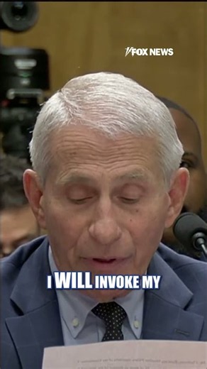 BREAKING: Fauci invokes Fifth Amendment, REFUSES to answer COVID origin questions #shorts #us #COVID
