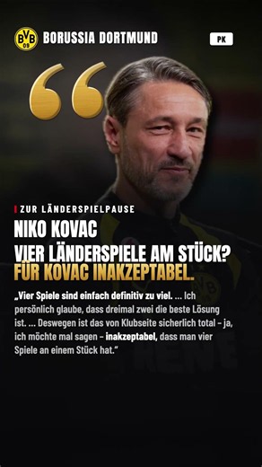 Kovac schimpft über die Länderspielpause: „Inakzeptabel“ #Kovac #BVB #Länderspielpause