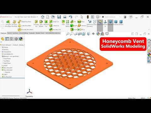 Honeycomb vent Modeling SolidWorks Tutorial