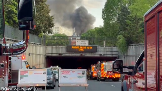 Metrobus catches fire inside 9th Street tunnel in Northwest DC, traffic delayed