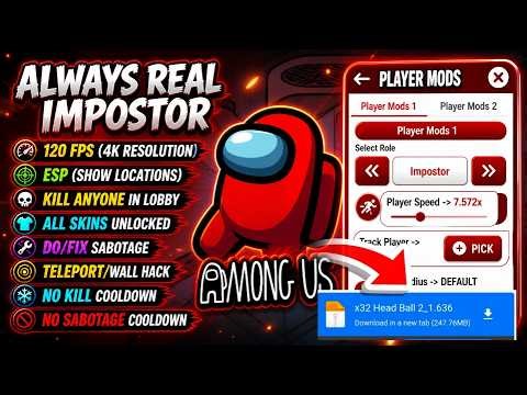Among Us Mod Menu 2026 V2026 4 7 All Unlock, Among Us Axey Mod Apk For AndroidiOS Tutorial