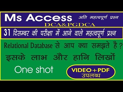 Explain of relational database advantage and disadvantage in MS access ||Yuva computer study
